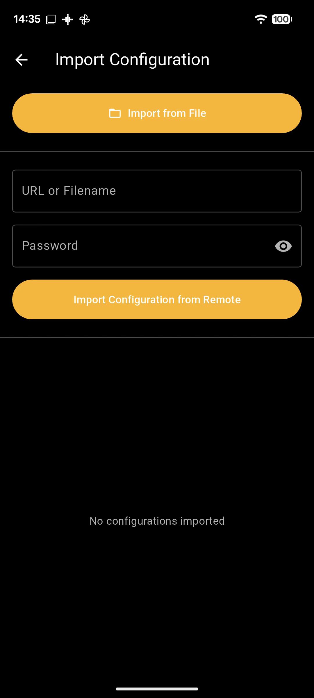 OP Manager: configuration menu item